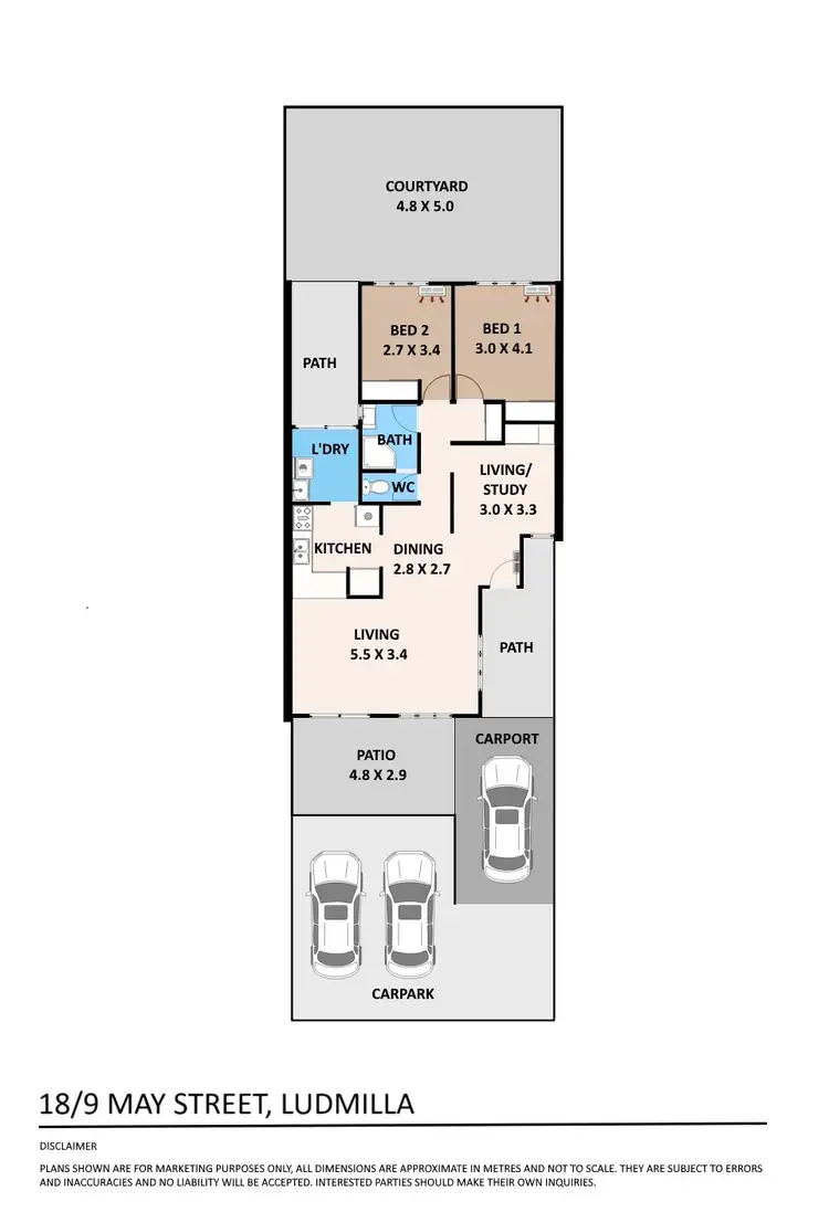 Floorplan of Homely unit listing, 18/9-17 May Street, Ludmilla NT 820