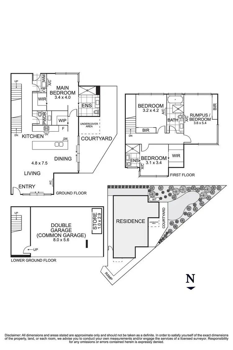 Floorplan of Homely townhouse listing, 3/4 Judith Court, Doncaster VIC 3108