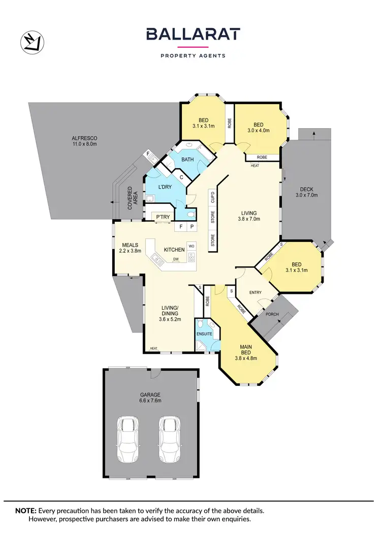Floorplan of Homely house listing, 4 Kildare Court, Invermay Park VIC 3350