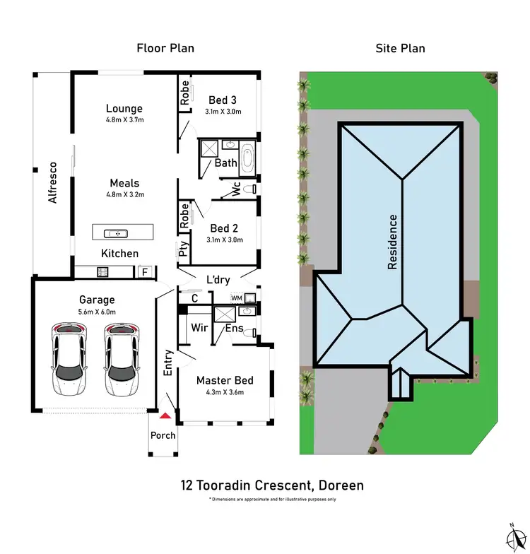 Floorplan of Homely house listing, 12 Tooradin Crescent, Doreen VIC 3754