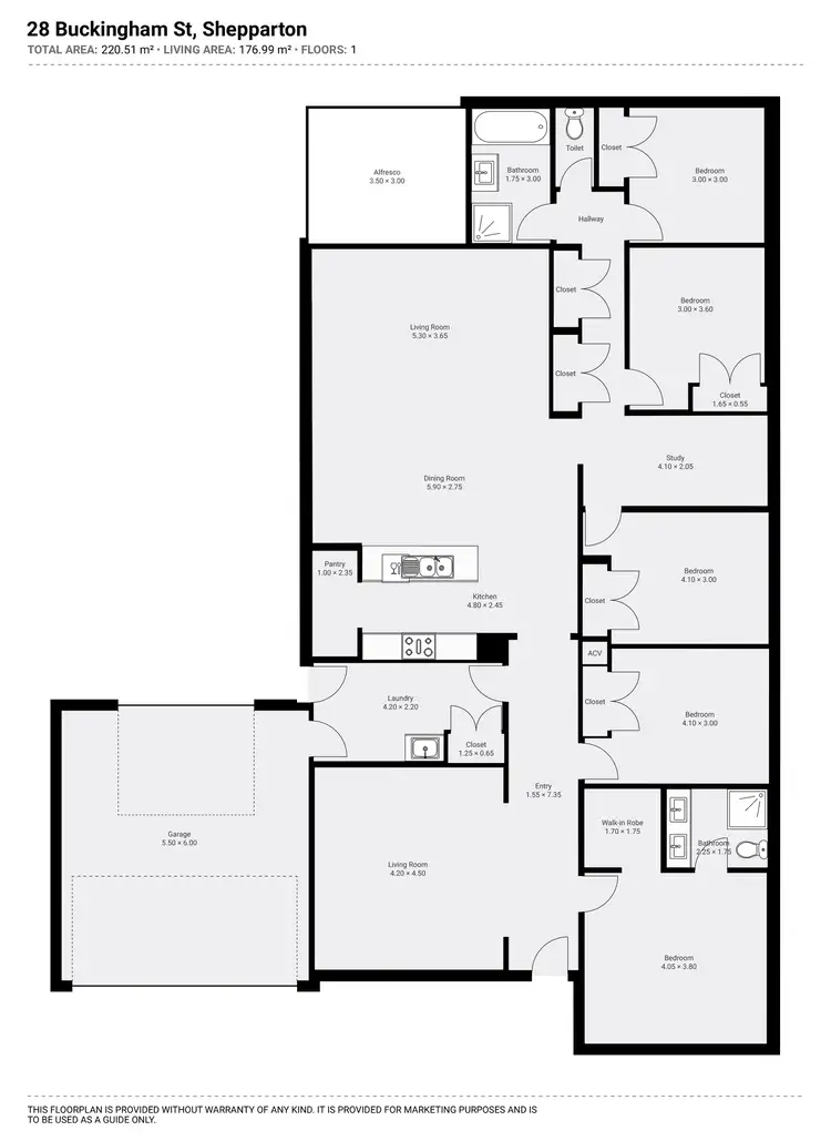 Floorplan of Homely house listing, 28 Buckingham Street, Shepparton VIC 3630