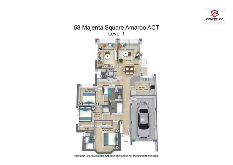 Floorplan of Homely house listing, 58 Magenta Square, Amaroo ACT 2914