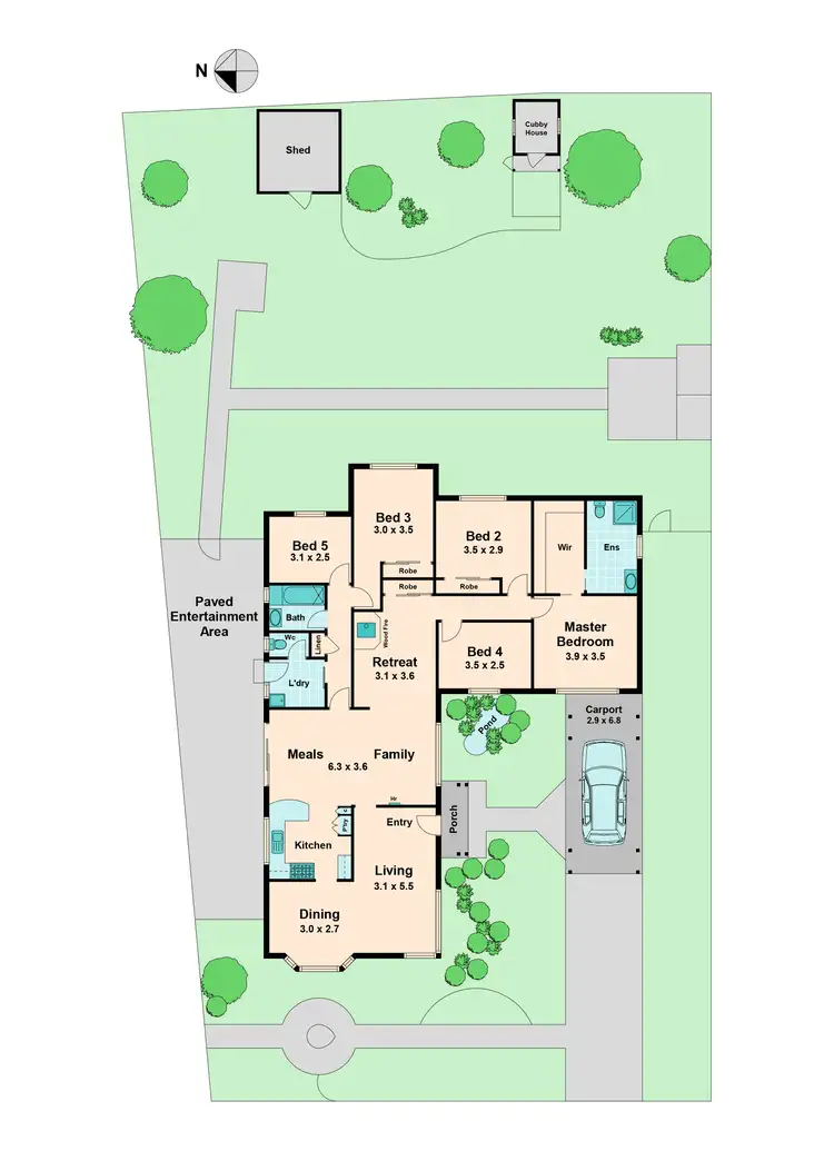 Floorplan of Homely house listing, 3 Ridd Drive, Seymour VIC 3660