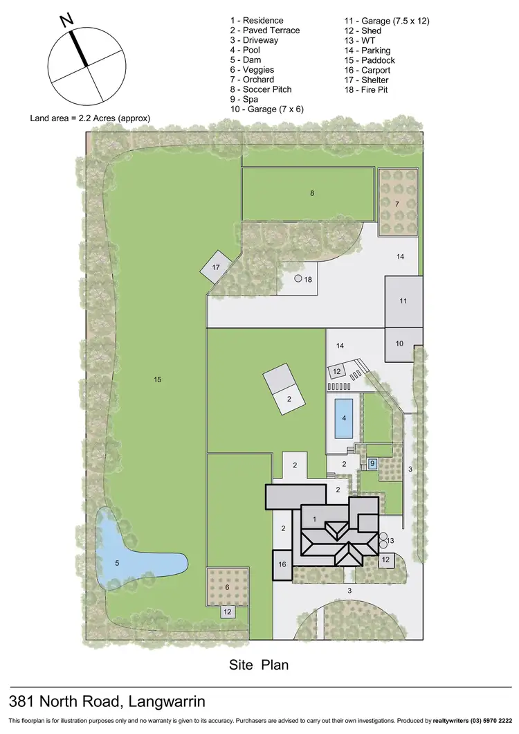 Floorplan of Homely rural property listing, 381 North Road, Langwarrin VIC 3910