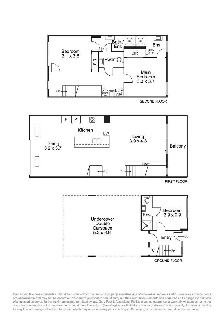 Floorplan of Homely townhouse listing, 5/635 Inkerman Road, Caulfield North VIC 3161