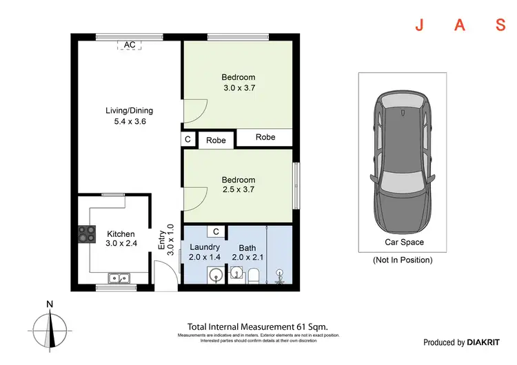 Floorplan of Homely apartment listing, 2/67 Monash Street, Sunshine VIC 3020