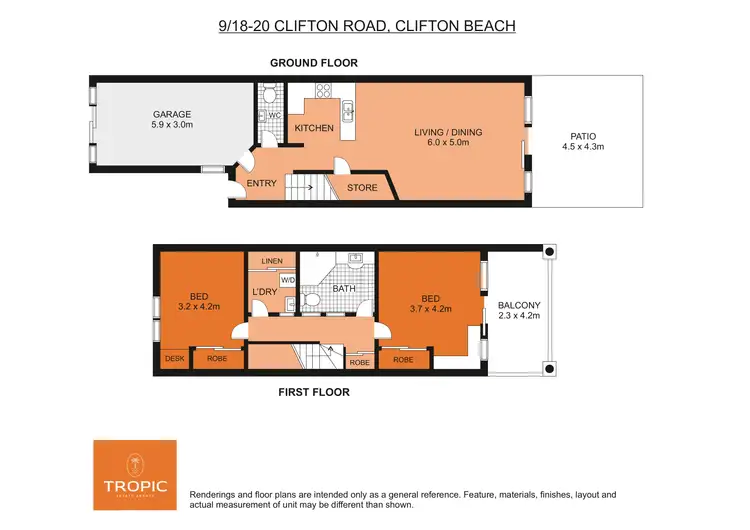 Floorplan of Homely unit listing, 9/18-20 Clifton Road, Clifton Beach QLD 4879