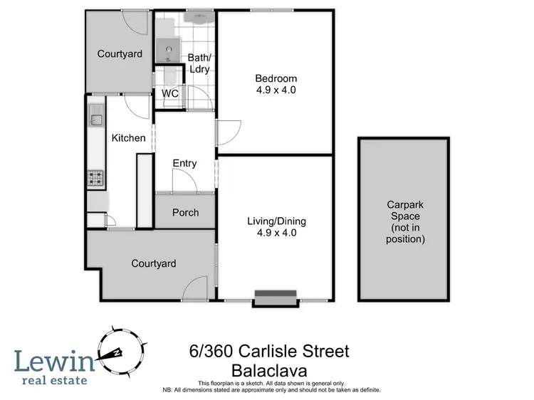 Floorplan of Homely apartment listing, 6/360 Carlisle Street, Balaclava VIC 3183