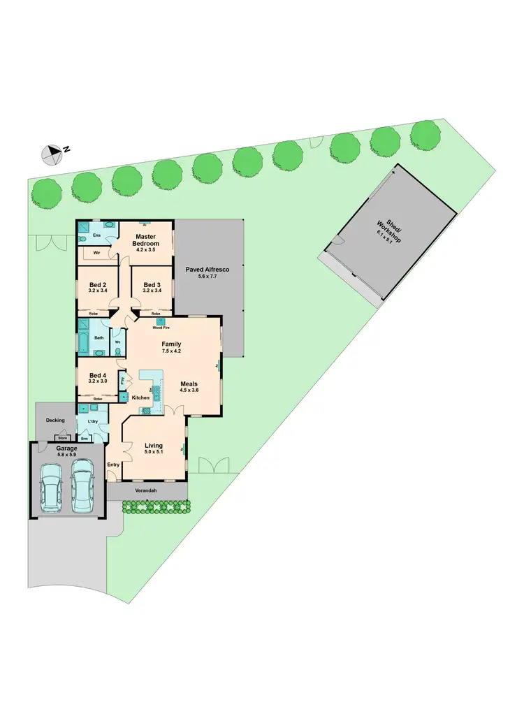 Floorplan of Homely house listing, 3 Jacaranda Court, Kilmore VIC 3764
