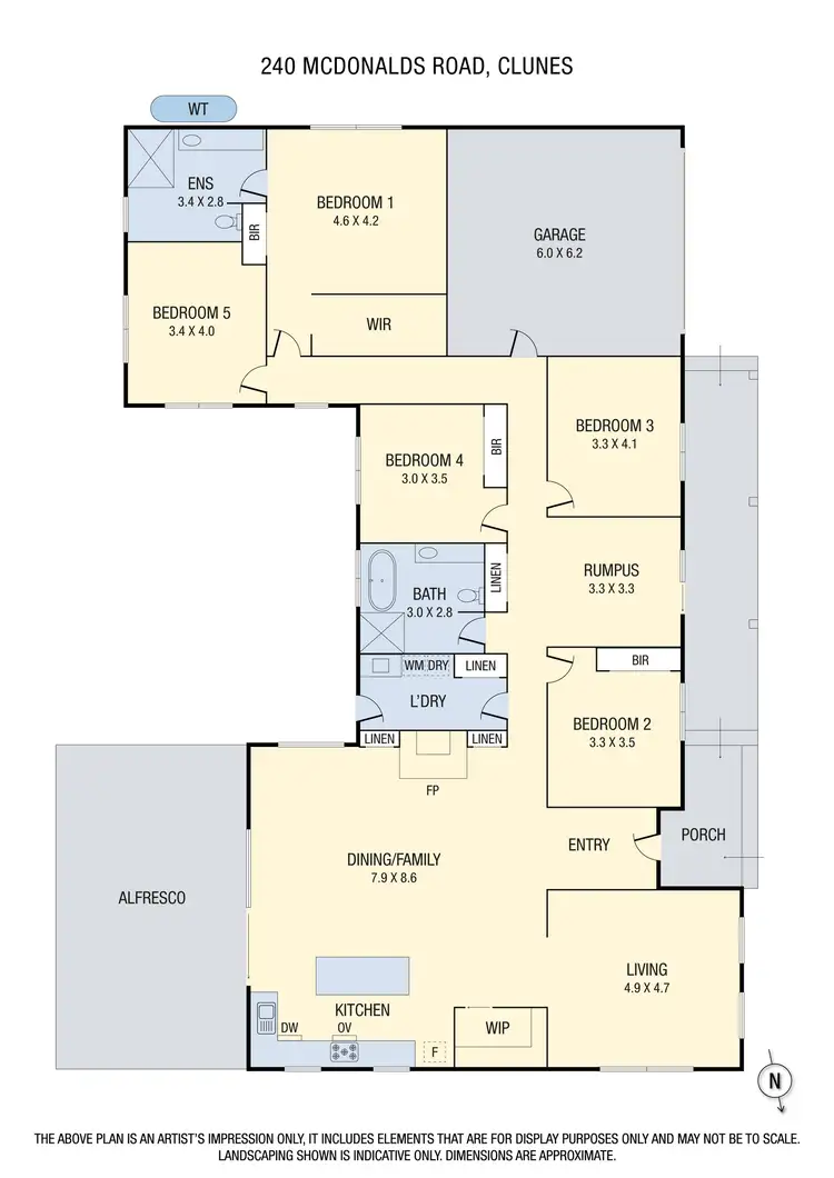 Floorplan of Homely house listing, 240 Mcdonalds Road, Clunes VIC 3370