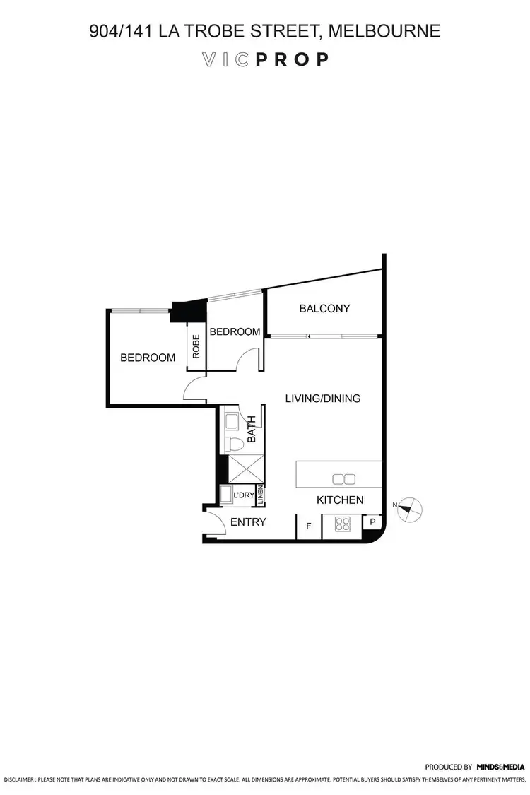 Floorplan of Homely apartment listing, 904/141 La Trobe Street, Melbourne VIC 3000