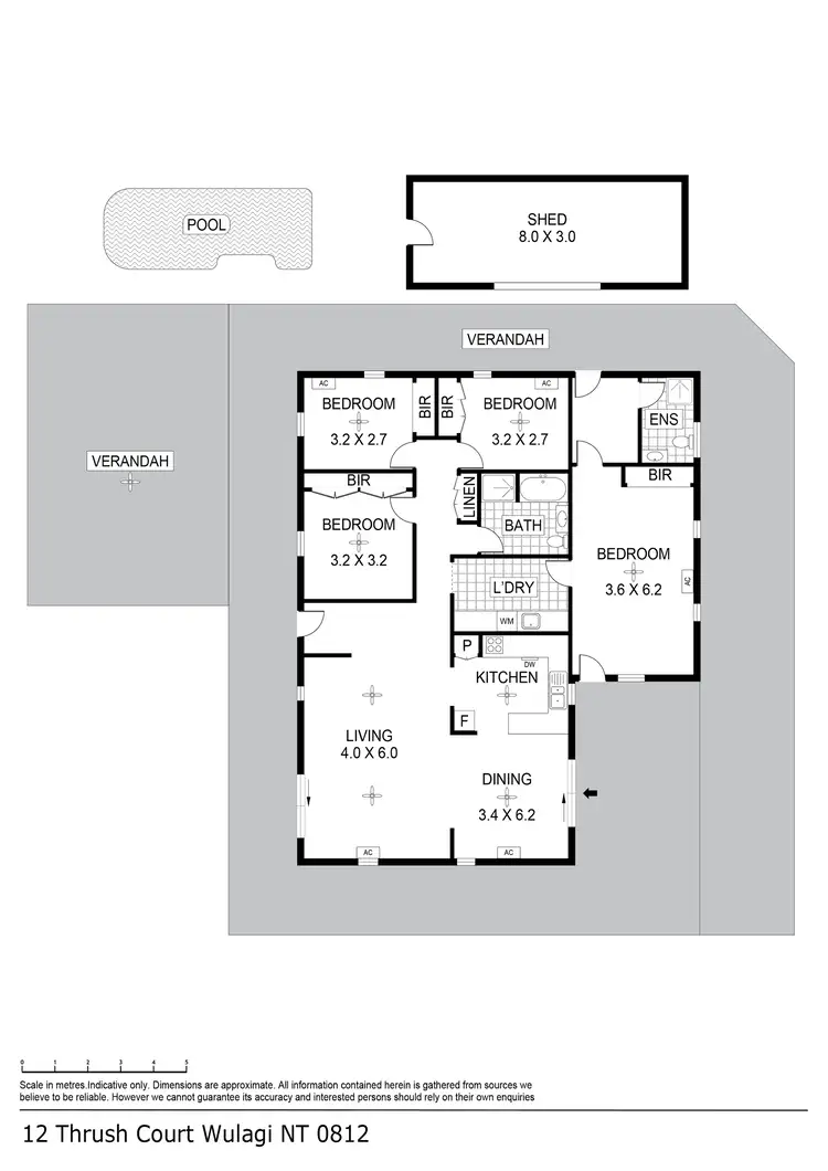 Floorplan of Homely house listing, 12 Thrush Court, Wulagi NT 812