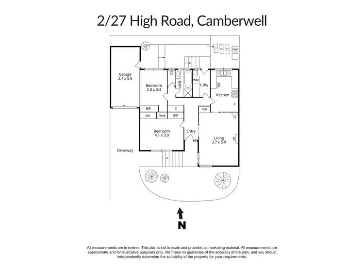 Floorplan of Homely apartment listing, 2/27 High Road, Camberwell VIC 3124