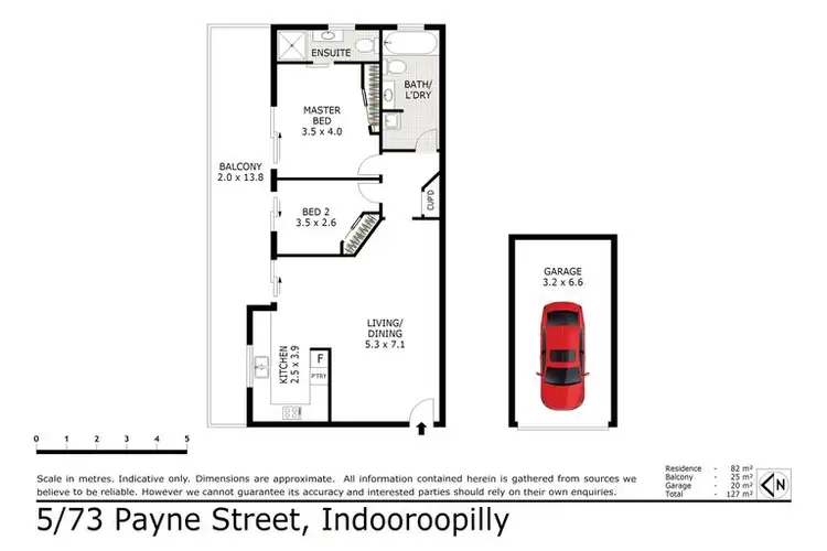 Floorplan of Homely unit listing, 5/73 Payne Street, Indooroopilly QLD 4068