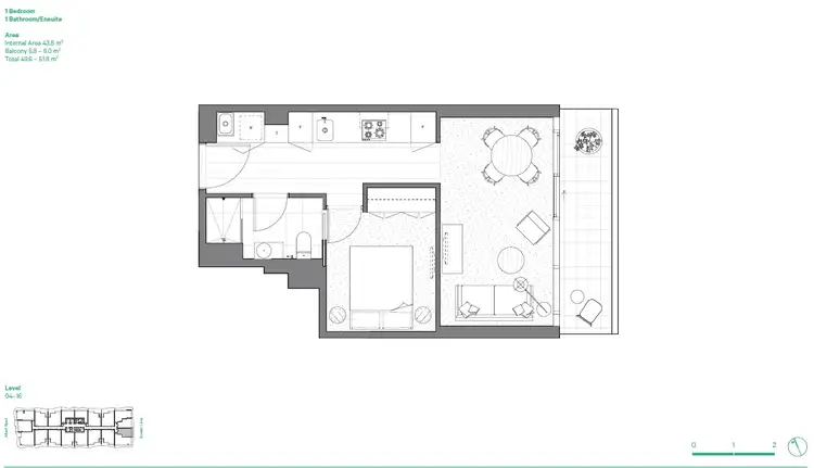 Floorplan of Homely apartment listing, 810/35 Albert Road, Melbourne VIC 3004