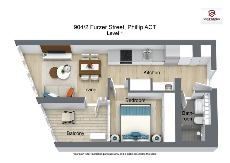 Floorplan of Homely unit listing, 904/2 Furzer Street, Phillip ACT 2606