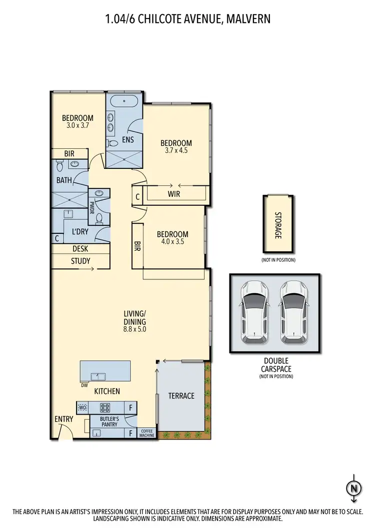 Floorplan of Homely apartment listing, 104/6 Chilcote Avenue, Malvern VIC 3144