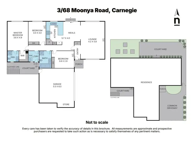 Floorplan of Homely townhouse listing, 3/68 Moonya Road, Carnegie VIC 3163