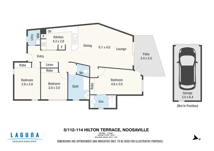 Floorplan of Homely unit listing, 5/112-114 Hilton Terrace, Noosaville QLD 4566