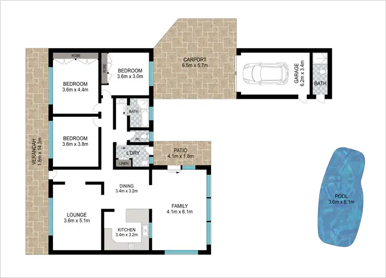 Floorplan of Homely house listing, 28 Binbilla Drive, Bonny Hills NSW 2445