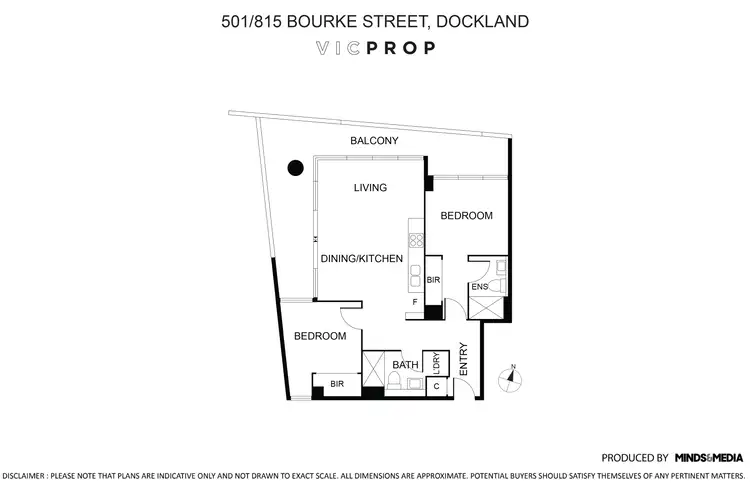 Floorplan of Homely apartment listing, 501/815 Bourke Street, Docklands VIC 3008