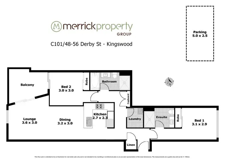 Floorplan of Homely unit listing, C 101/48-56 Derby Street, Kingswood NSW 2747