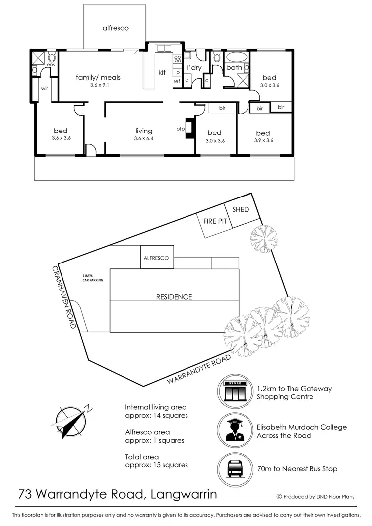 Floorplan of Homely house listing, 73 Warrandyte Road, Langwarrin VIC 3910