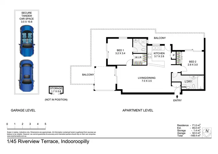 Floorplan of Homely unit listing, 1/45 Riverview Terrace, Indooroopilly QLD 4068