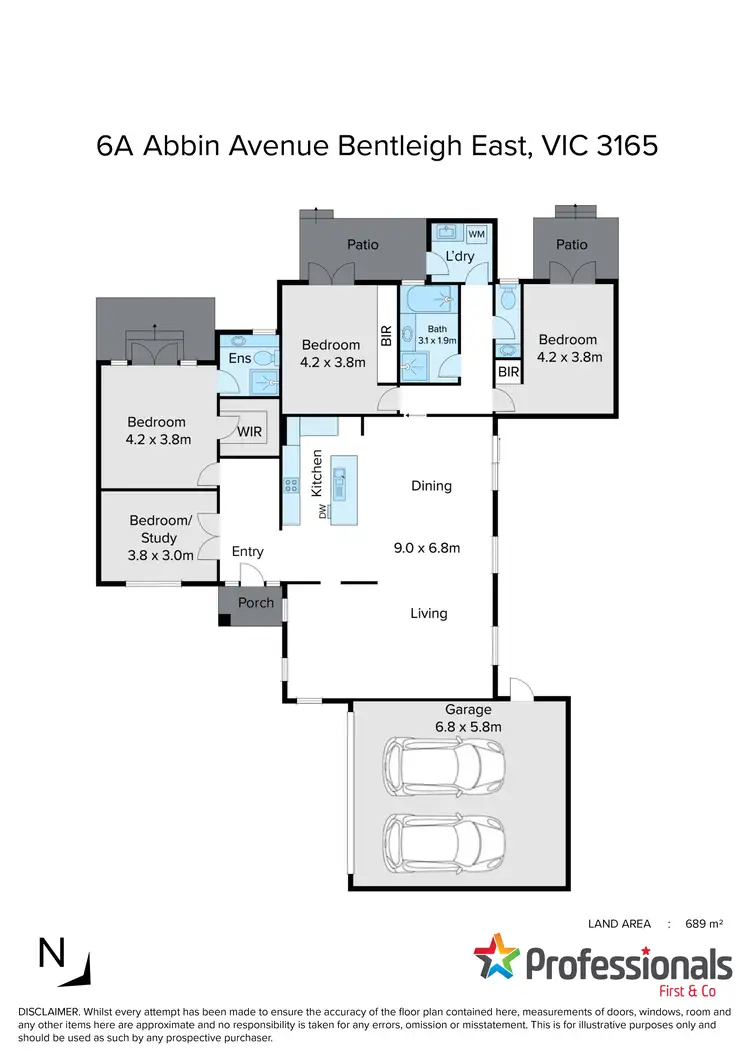 Floorplan of Homely house listing, 6A Abbin Avenue, Bentleigh East VIC 3165