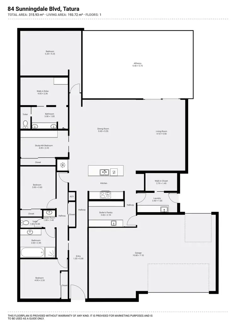 Floorplan of Homely house listing, 84 Sunningdale Boulevard, Tatura VIC 3616