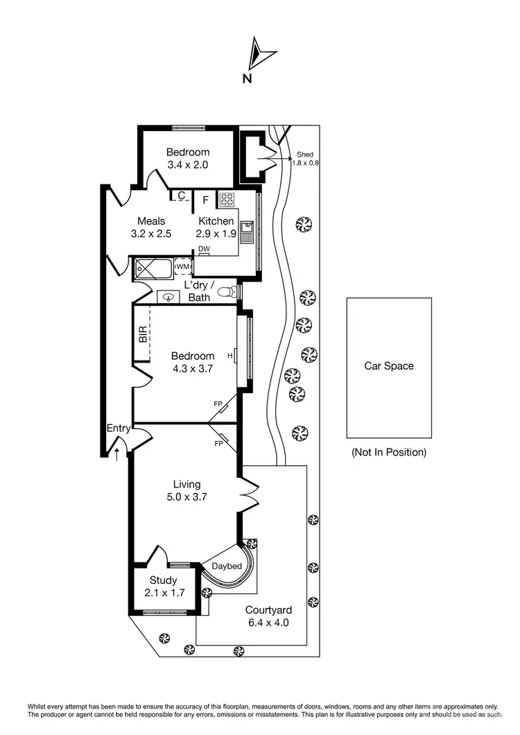 Floorplan of Homely apartment listing, 2/11 Wimmera Place, St Kilda VIC 3182