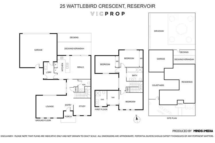 Floorplan of Homely townhouse listing, 25 Wattlebird Crescent, Reservoir VIC 3073