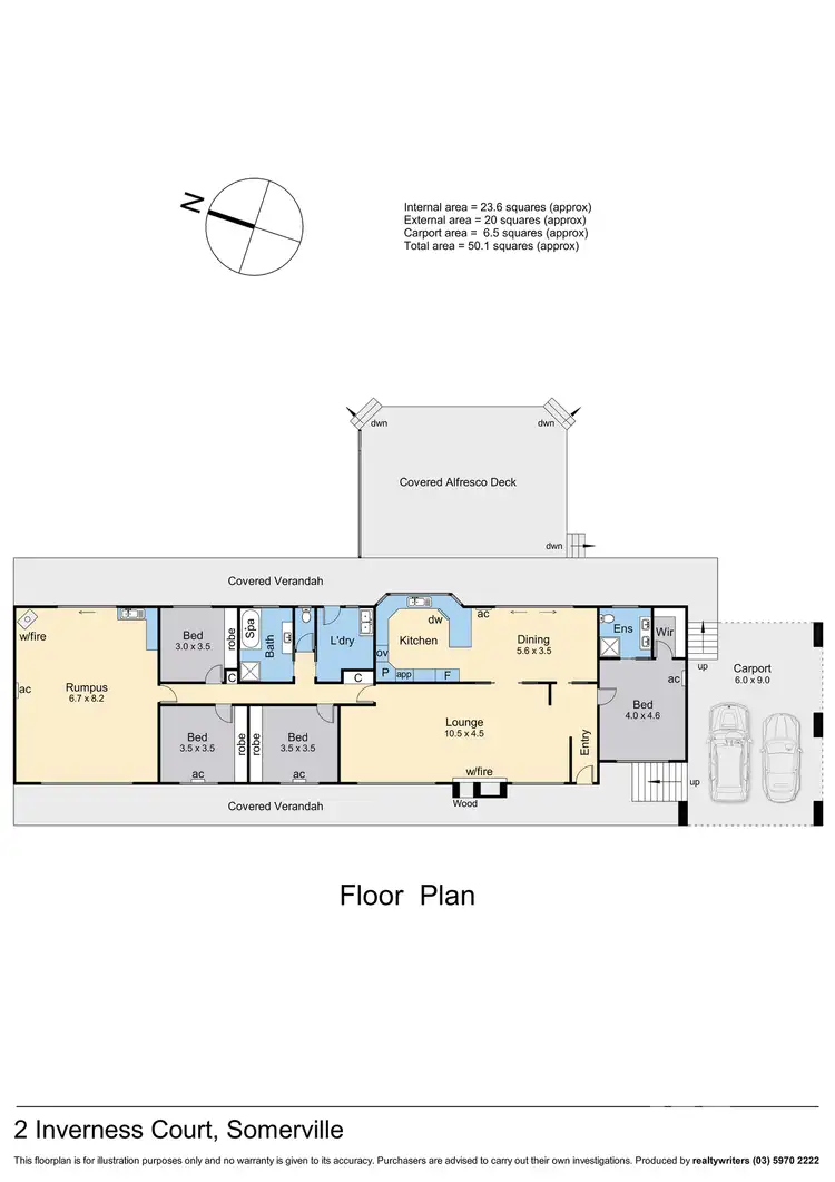 Floorplan of Homely rural property listing, 2 Inverness Court, Somerville VIC 3912