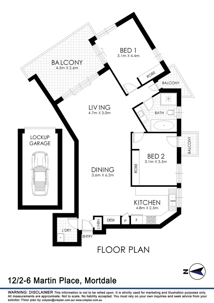 Floorplan of Homely apartment listing, 12/2-6 Martin Place, Mortdale NSW 2223