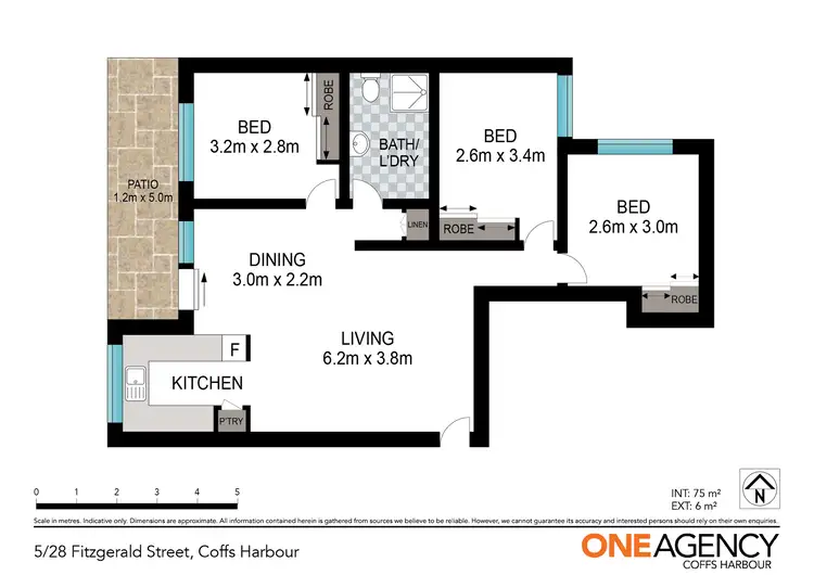 Floorplan of Homely unit listing, 5/28 Fitzgerald Street, Coffs Harbour NSW 2450