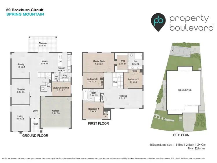 Floorplan of Homely house listing, 59 Broxburn Circuit, Spring Mountain QLD 4300