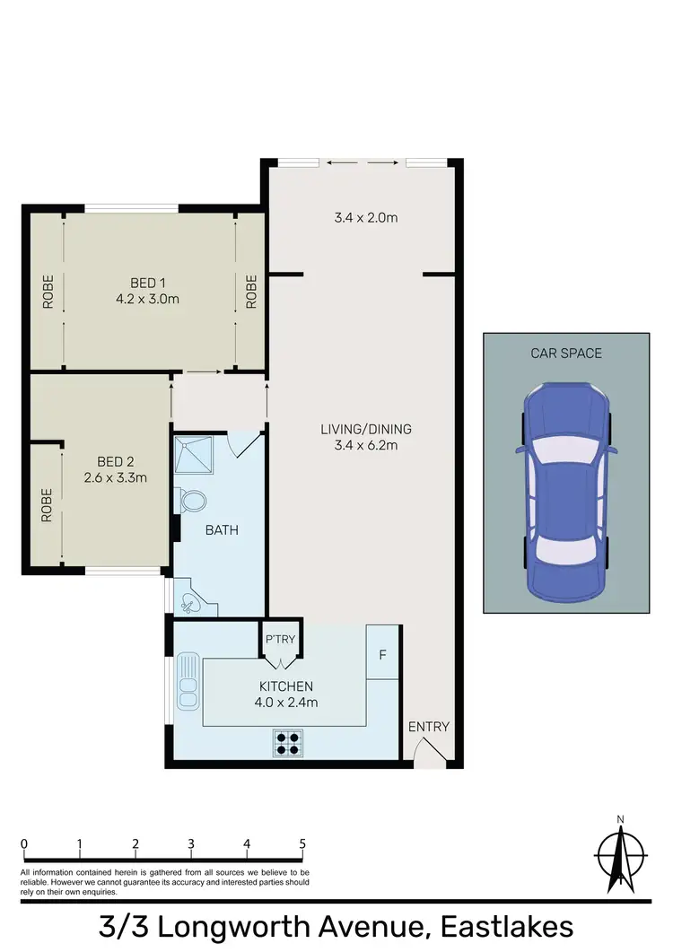 Floorplan of Homely unit listing, 3/3 Longworth Avenue, Eastlakes NSW 2018