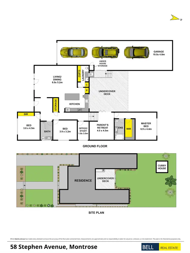 Floorplan of Homely house listing, 58 Stephen Avenue, Montrose VIC 3765