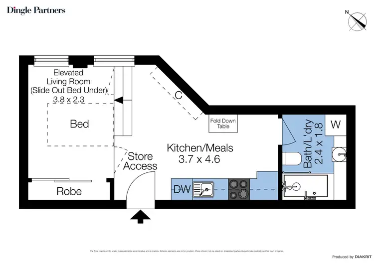 Floorplan of Homely studio listing, 212/402-408 La Trobe Street, Melbourne VIC 3000
