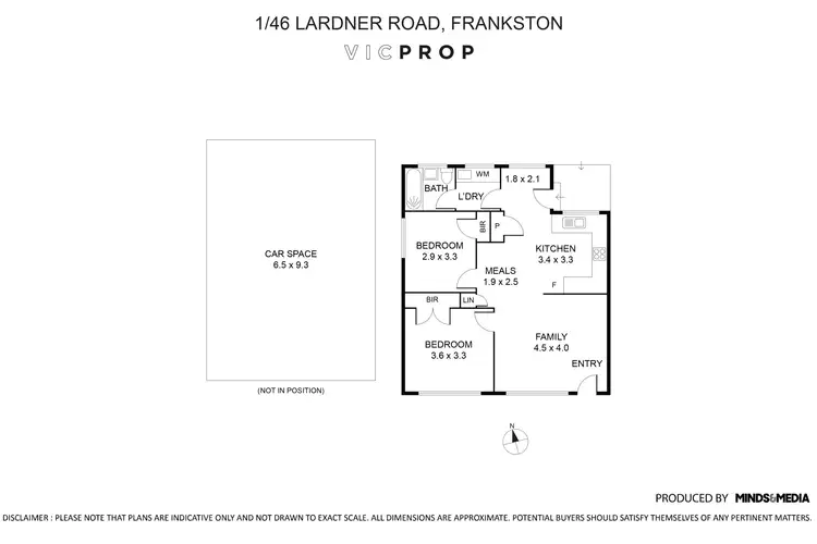 Floorplan of Homely unit listing, 1/46 Lardner Road, Frankston VIC 3199