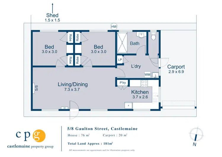 Floorplan of Homely house listing, 5/8 Gaulton Street, Castlemaine VIC 3450
