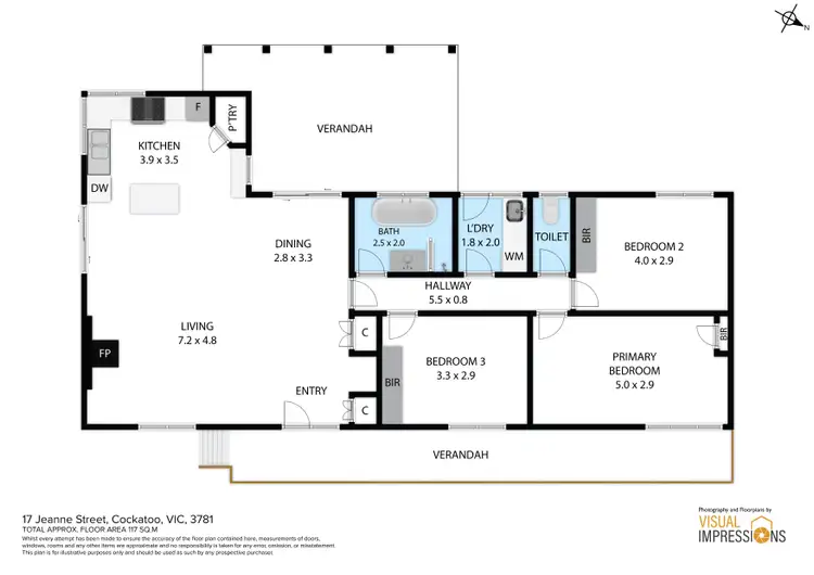 Floorplan of Homely house listing, 17 Jeanne Street, Cockatoo VIC 3781