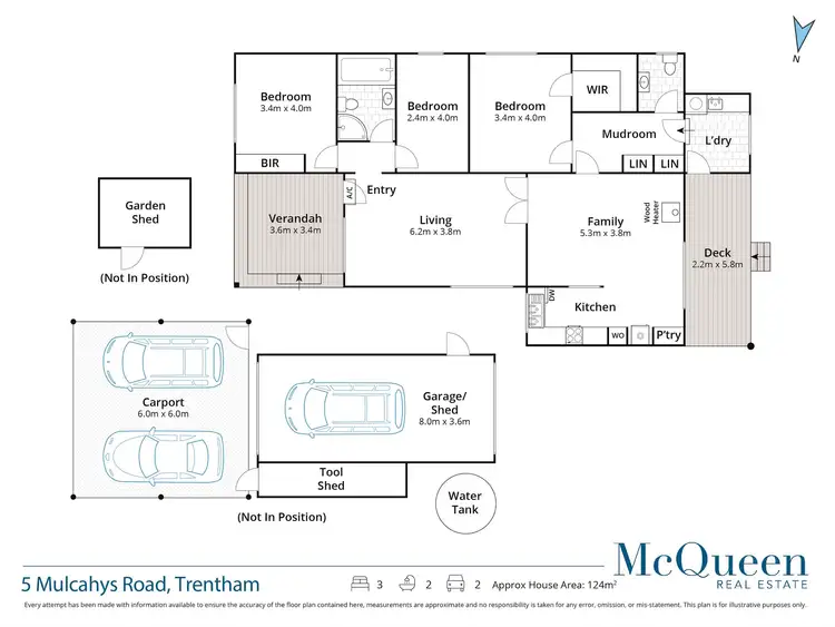Floorplan of Homely house listing, 5 Mulcahys Road, Trentham VIC 3458