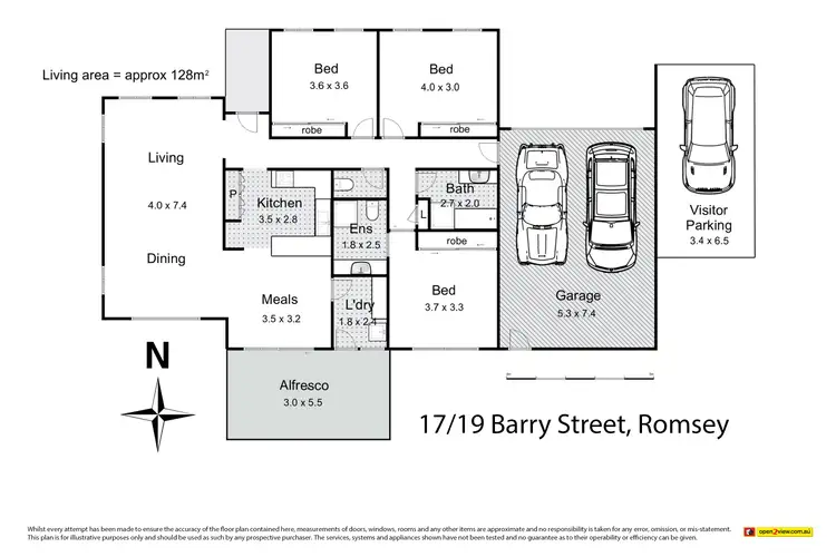 Floorplan of Homely unit listing, 17/97B Barry Street, Romsey VIC 3434