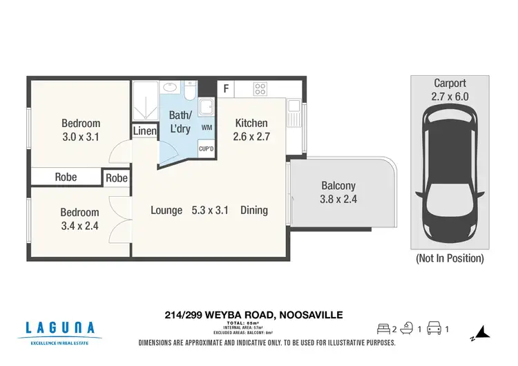 Floorplan of Homely unit listing, 214/299 Weyba Road, Noosaville QLD 4566