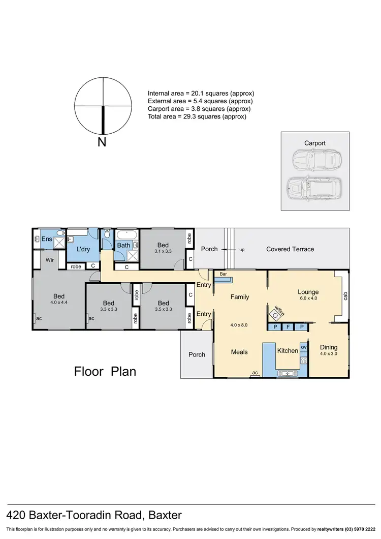 Floorplan of Homely rural property listing, 420 Baxter Tooradin Road, Baxter VIC 3911