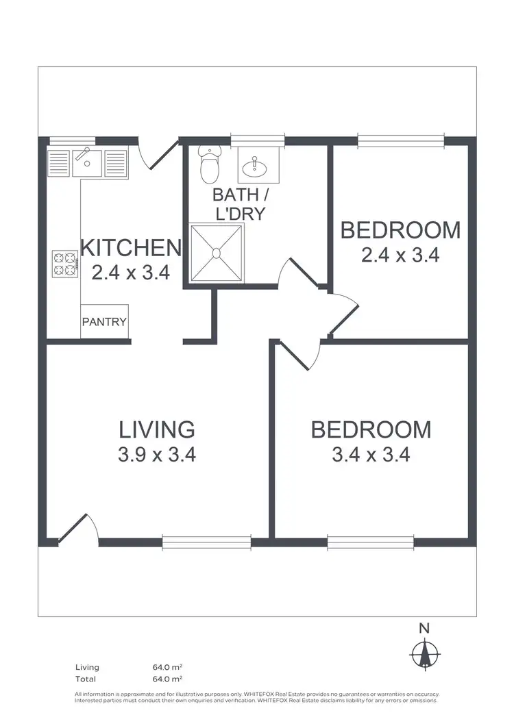 Floorplan of Homely unit listing, 43/3 Noblet Street, Findon SA 5023