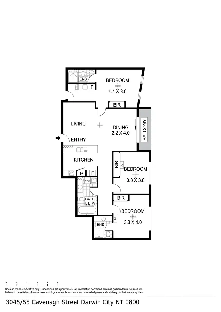 Floorplan of Homely unit listing, 3045/55 Cavenagh Street, Darwin City NT 800