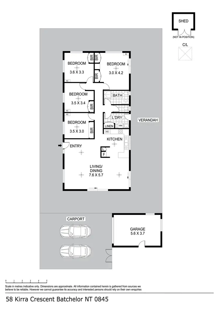 Floorplan of Homely house listing, 58 Kirra Crescent, Batchelor NT 845