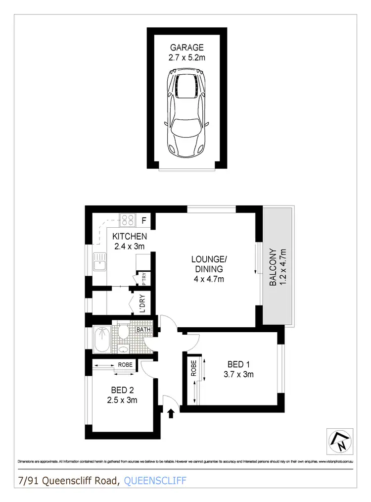 Floorplan of Homely apartment listing, 7/91 Queenscliff Road, Queenscliff NSW 2096